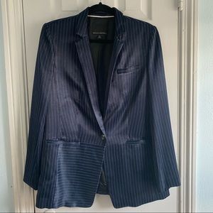 Banana Republic Navy Pinstripe Blazer Size 10